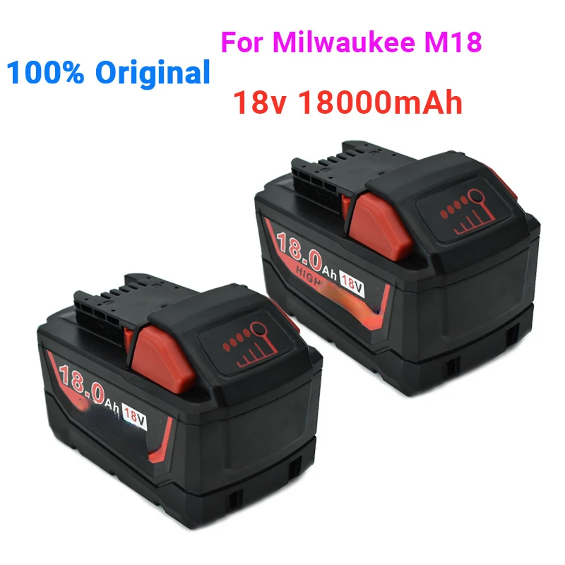 

Литий-ионный аккумулятор 18 в 18000 мАч для Milwaukee M18 48-11-1815 48-11-1850 2646-20 2642-21CT
