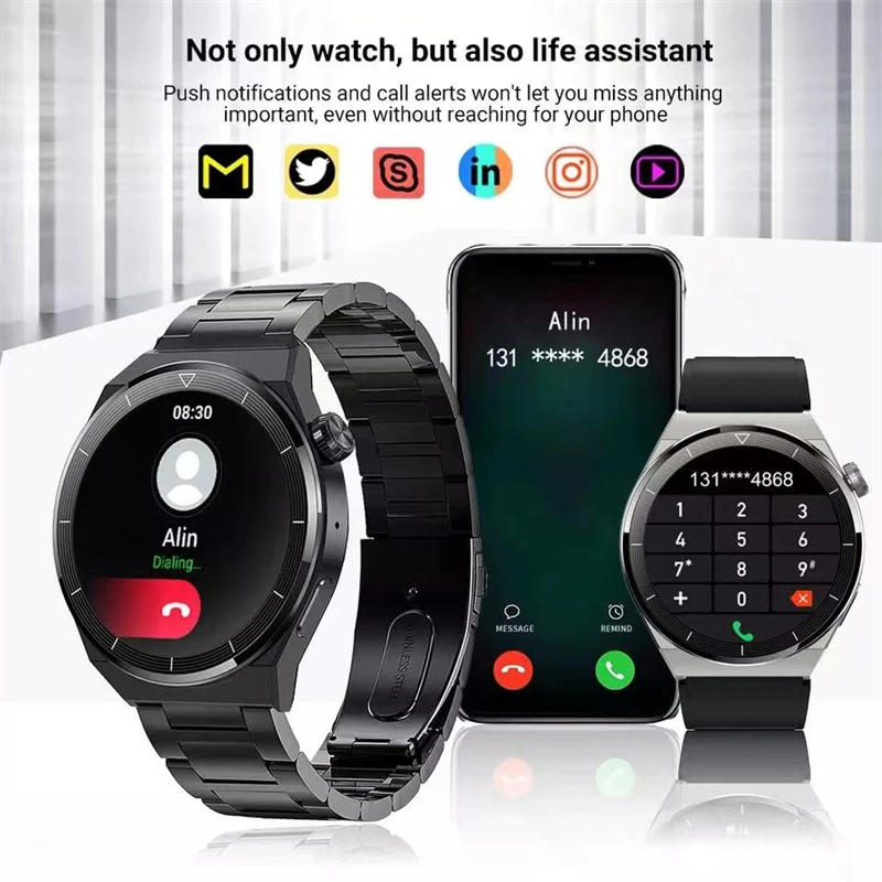 2022 Смарт-часы с NFC мужские AMOLED управление TikTok цифровые часы беспроводное зарядное