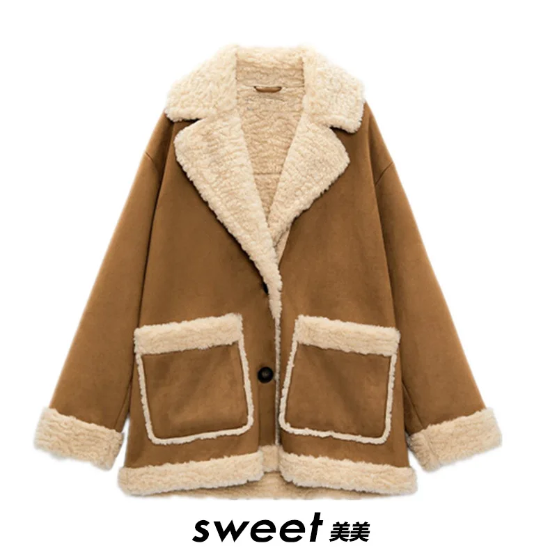 

Winter new fur integrated double-sided fleece coat coat