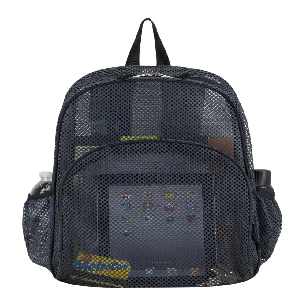 Mesh Backpack With Adjustable Padded Shoulder Straps, Graphite & Camo