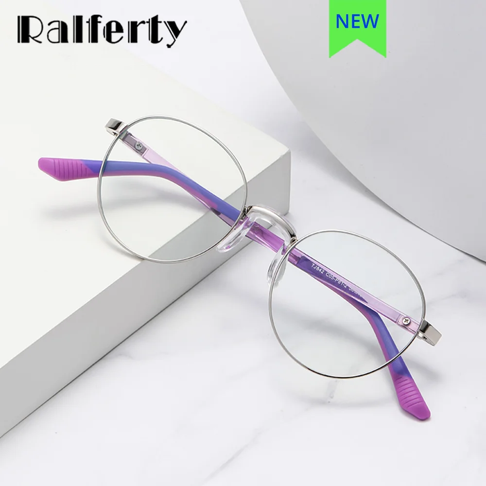 

Ralferty маленькие размеры овальные металлические оправы для очков женские студенческие оптические оправы без диоптрий очки анти синие очки