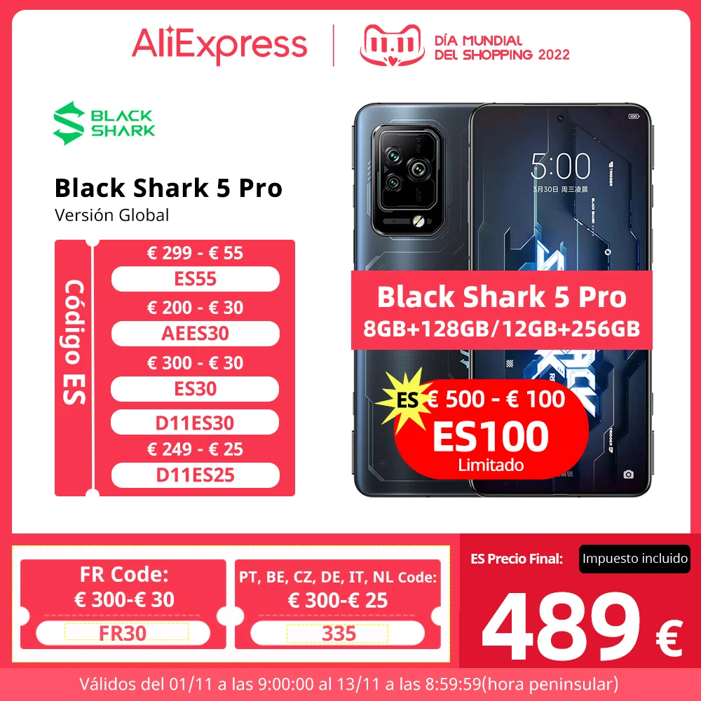 Najtaniej Globalna Wersja Black Shark 5 Pro Snapdragon 8 Gen 1 Smartphone 120W Hyper Charge 4650mAh Podwójne Baterie 6.67 ''144Hz Wyświetlacz E4 Cena Globalna Wersja Black Shark 5 Pro Snapdragon 8 Gen 1 Smartphone 120W Hyper Charge 4650mAh Podwójne Baterie 6.67 ''144Hz Wyświetlacz E4