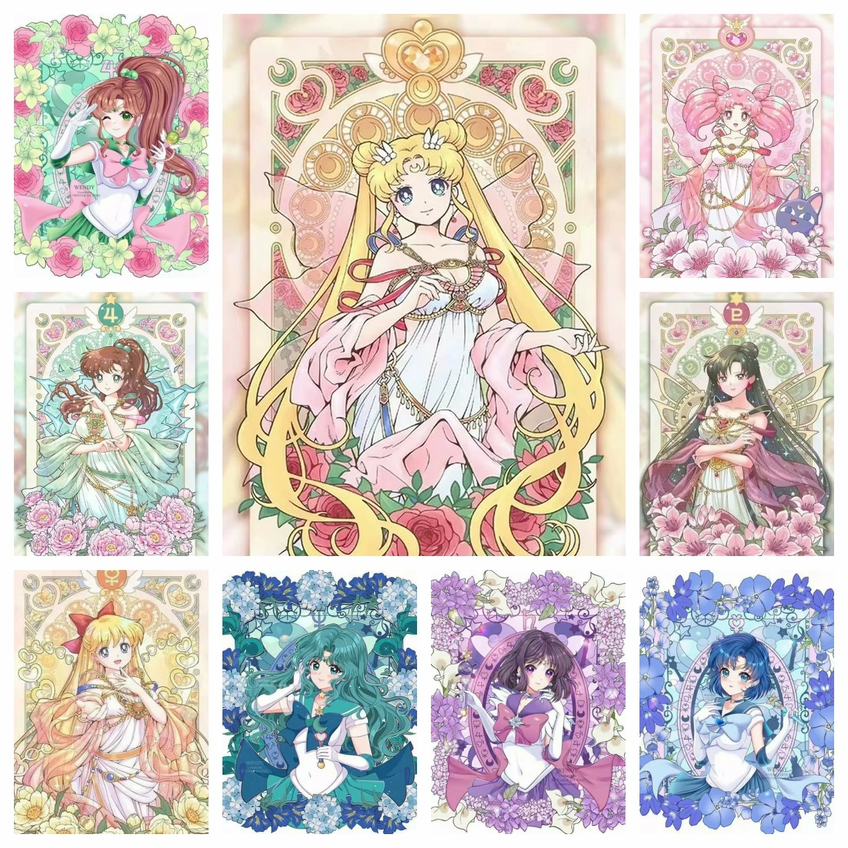 Набор Алмазной Живописи Сейлор Мун 5D Для Девочек Круглые И Квадратные Бриллианты