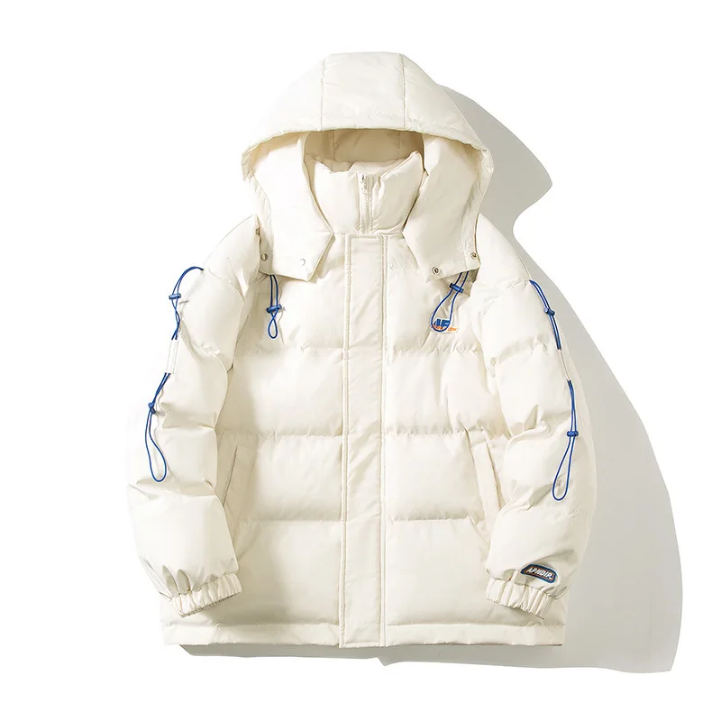 Men's Fashion Loose All-match Hooded Jacket Autumn/Winter Thick Warm Jacket Youth Bread Clothing Jacket with Hood winter coat