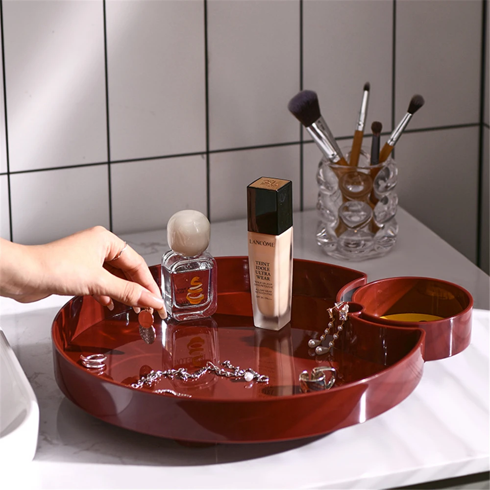 Круглый поднос с двойной тарелкой в скандинавском стиле украшение для дома