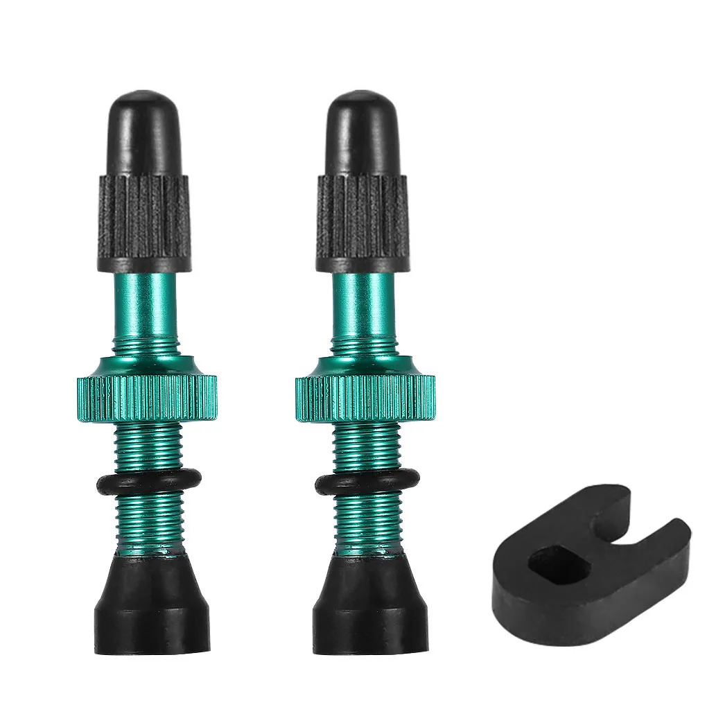 

1/2/3/5 Mountain Tubeless Valves Alloy Copper Rubber Core Solid Color Vacuum Nozzle Alternative Tire Accessories Green 54mm