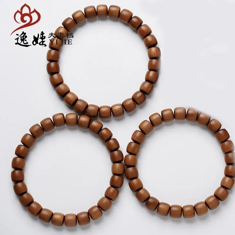 

SNQPLaoshan Sandalwood Hand String Authentic Indian Straight Cut Beads Prayer Women's Buddha Thin