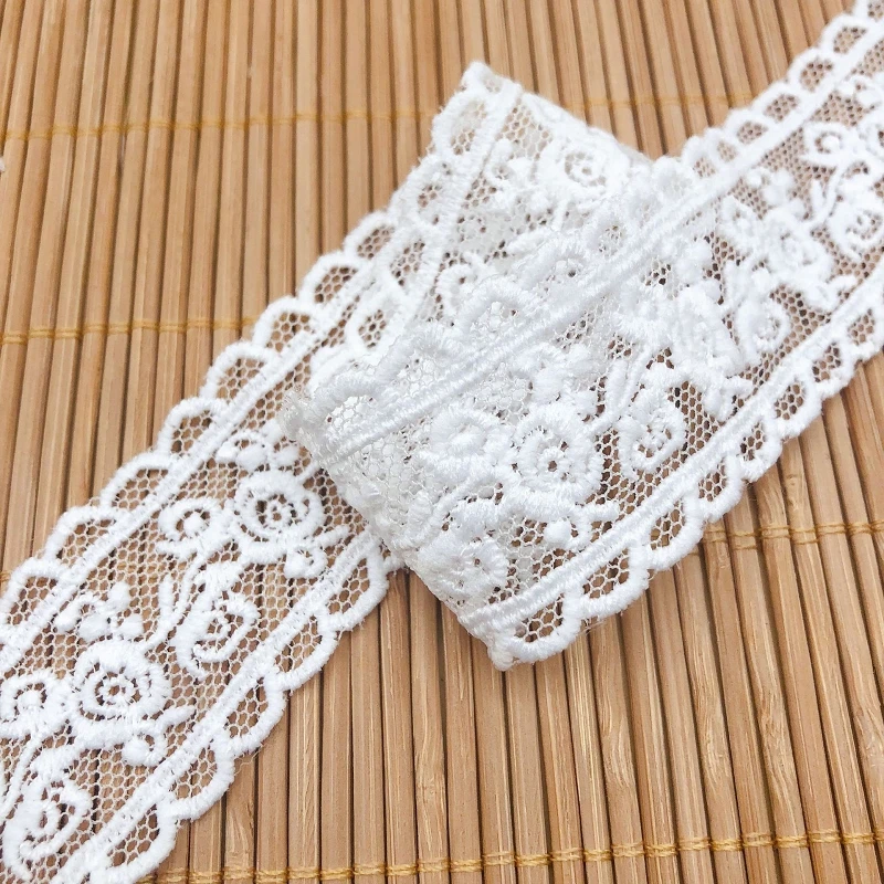 

40Yards Luxury Floral High Quality Venise Two Sides Lace DIY Handmade Lace Accessories Textile Fabrics 3.1cm Wide