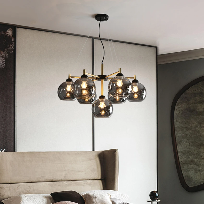 

Люстры из скандинавского стекла, Подвесная лампа для столовой, столовой, ресторана, спальни, кабинета, декоративное освещение для интерьера