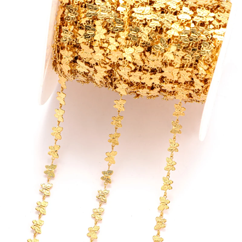 Эмалированная медная и железная цепочка в виде бабочки 1 м/полоска для