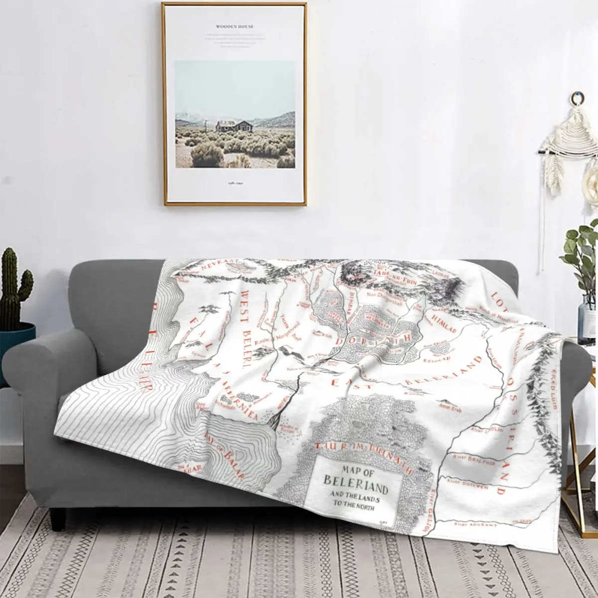 Tolkien карта средней земли одеяло покрывало клетчатое дизайнерское Одеяло детский