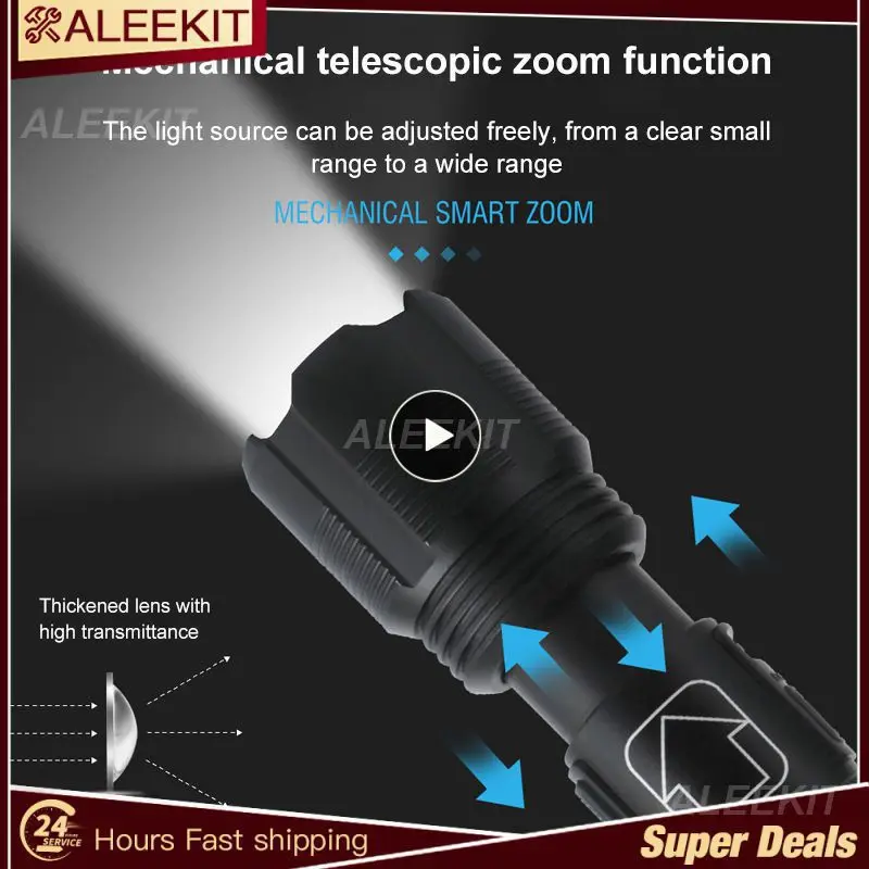 

Lampe LED Tactique Ultra Puissante, Étanche, Rechargeable Par USB, Lanterne De Camping Ultra Lumineuse, XHP50 Emergency Bike