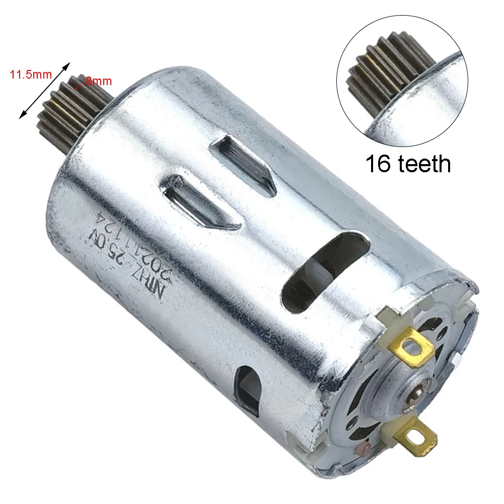 

RS550 DC Motor 16 Teeth Gear 16.8V/25v Micro Motor Lithium Electric Motors For Cordless Charge Drill Screwdriver Electric Tool
