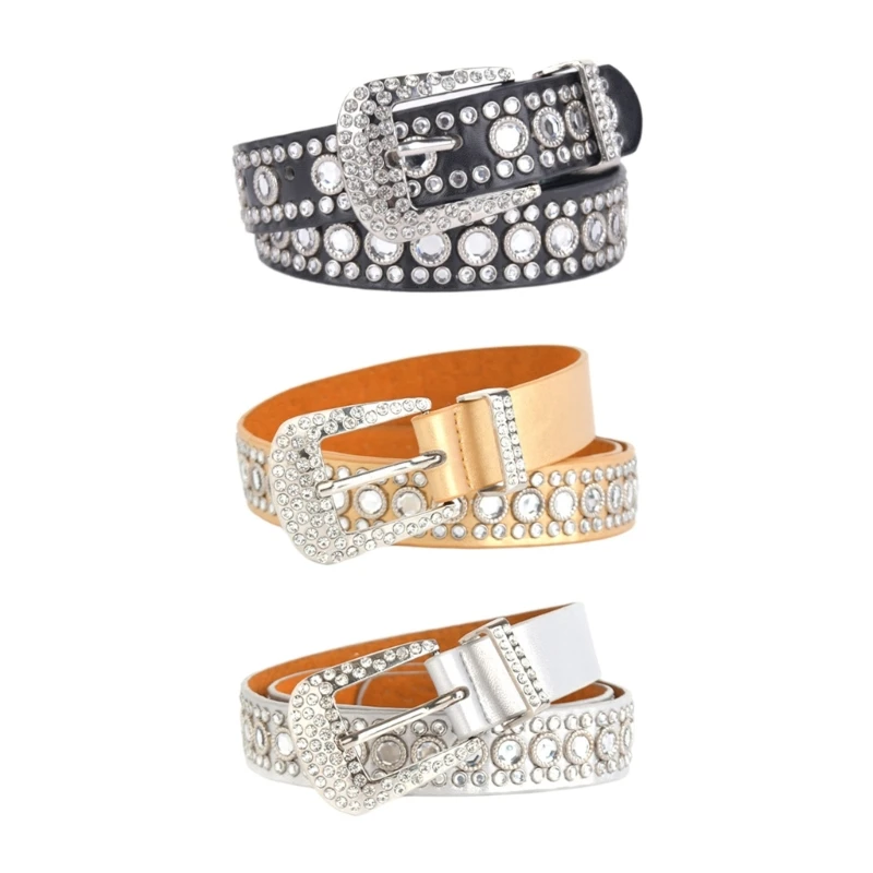 

Delicate Waist Belt Shinning Rhinestones Belts for Women Men Luxury Crystals Studded Waist Straps for Jeans Formal Dress