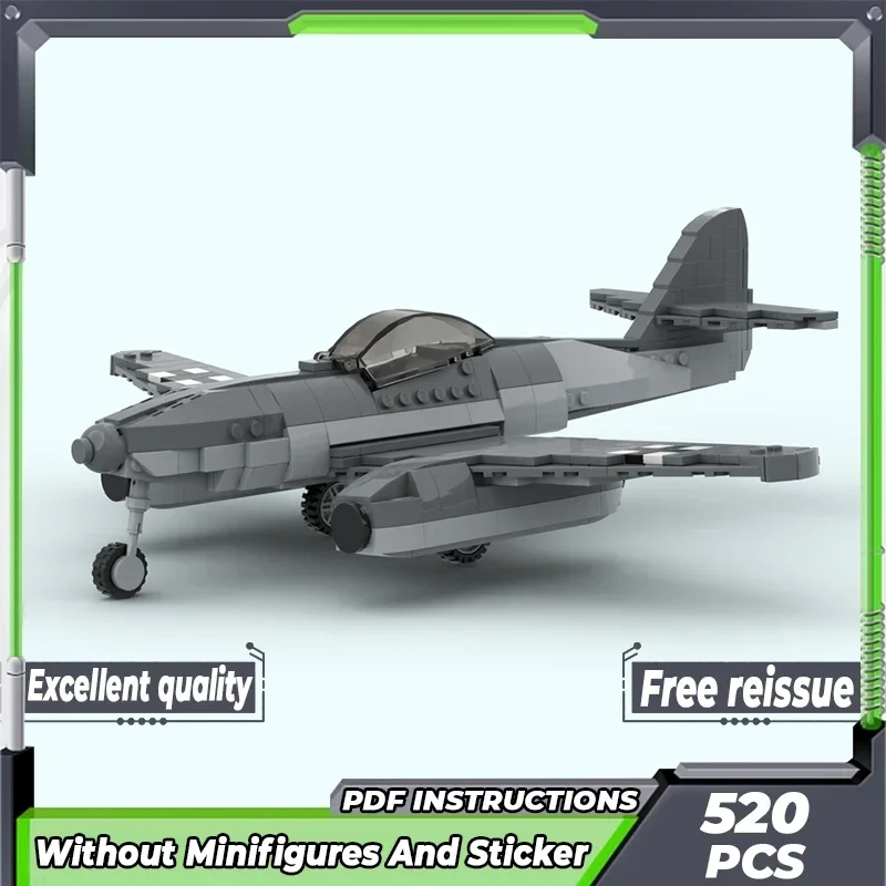 Модель военного истребителя Moc строительные кирпичи Messerschmitt-262 Schwalbe A-1