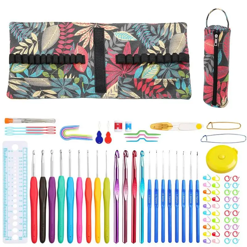 

Crochet Yarn Kits Yarn Crochet Knitting Set Portable Knitting Crochet Supplies Beginner Crochet Kit Crochet Needle DIY Yarn