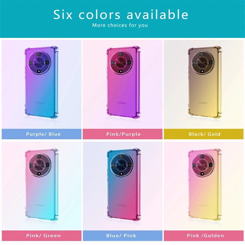 Противоударный чехол из ТПУ с градиентной подушкой безопасности для Honor Magic 6 Lite 5 4