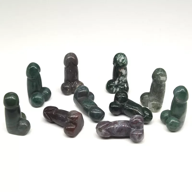 10 шт. мини фигурка пениса из натурального камня |