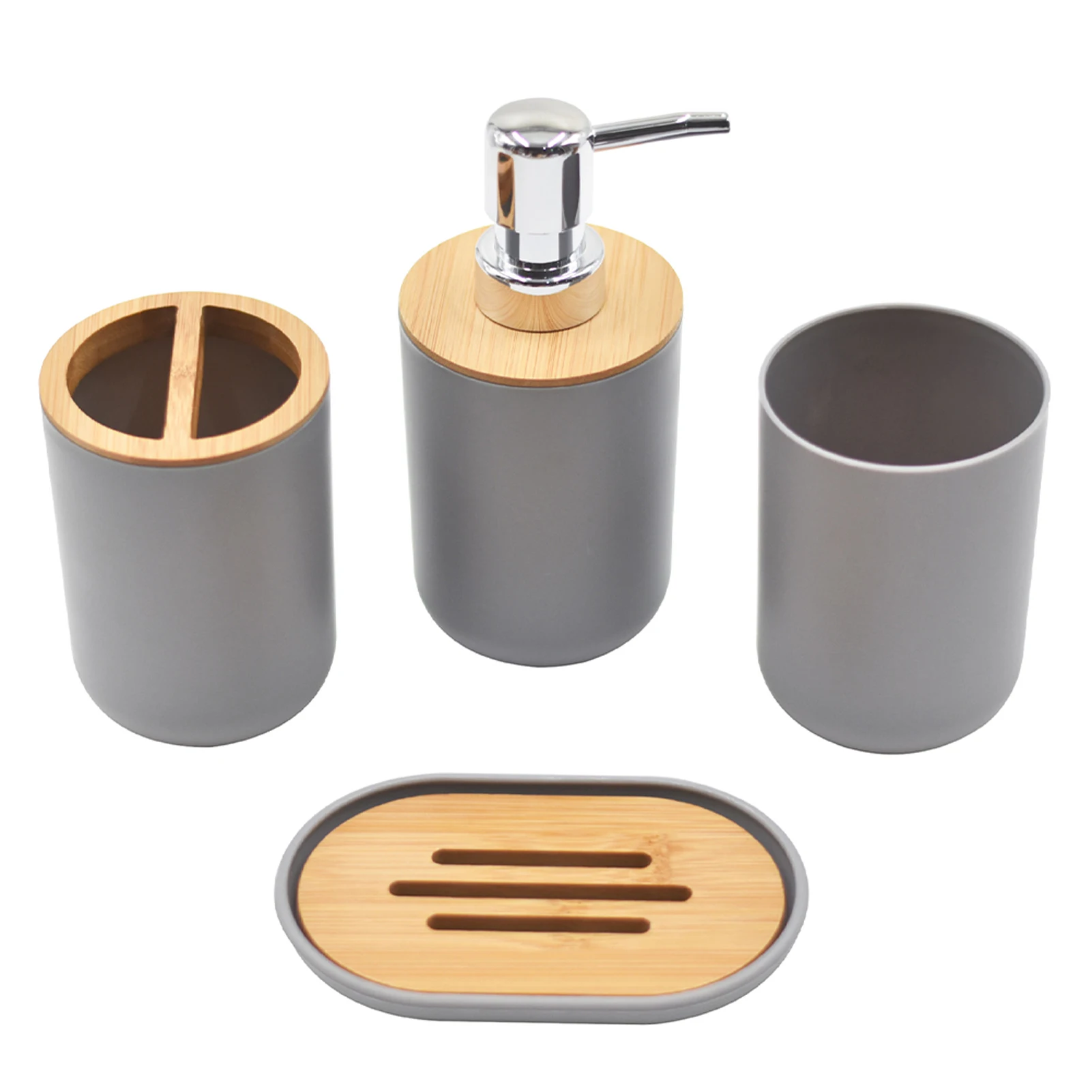 

4pcs Portable Dish Modern Gift Cup Toothbrush Holder Hotel Nordic Style Tumbler Home Soap Dispenser Bathroom Accessories Set