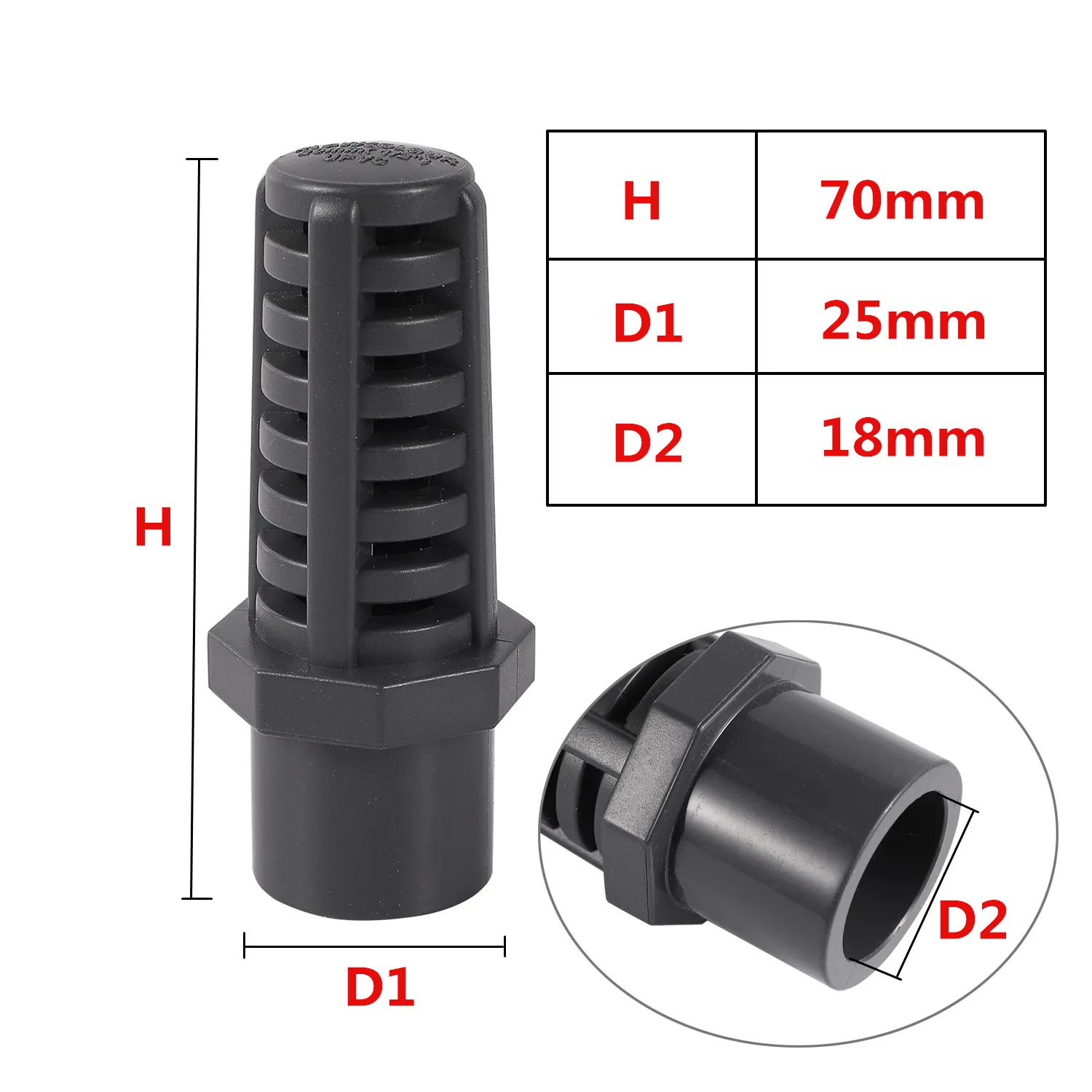 

Крышка фильтра из ПВХ Adhere To Fly 20/25/1/2"/3/4", серый