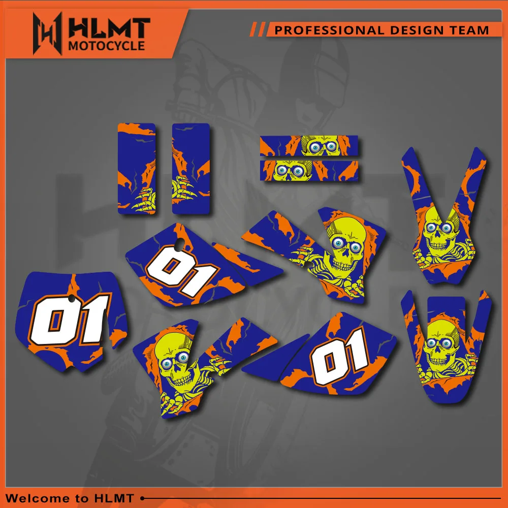 Для KTM SX50 MT50 KTM50 MINI ADVENTURE 2002-2008 2003 2004 2005 HLMT мотоциклетная графика фоновые наклейки