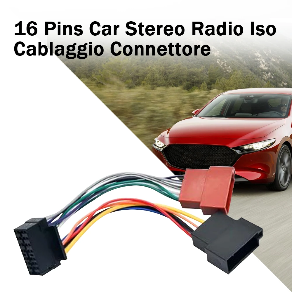 

Универсальный 16-контактный радиоканальный жгут проводов ISO для автомобильных стереофонов SONY послепродажного обслуживания с разъемами ISO