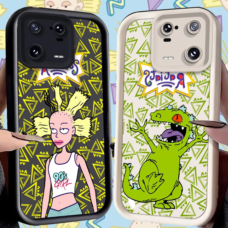 Чехол R-Rugrats для Xiaomi Mi 14 13 13T 12 12T 11 11T Pro Lite 12X 12S POCO F6 F5 X5 X3 NFC Liquid Soft Silicone Back Cover Funda