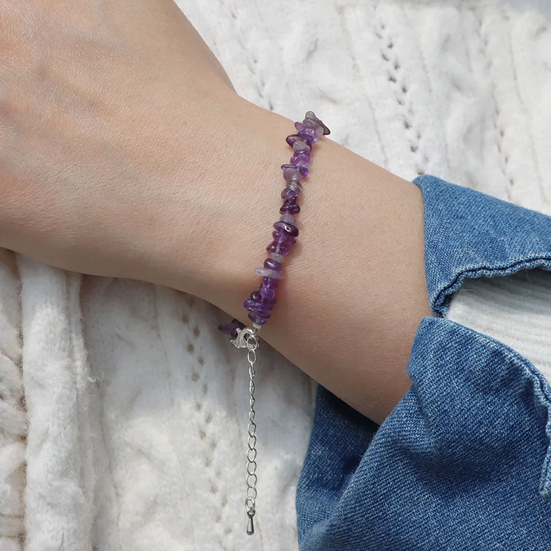 Браслет из натурального кварцевого хрусталя бриллианты бисера ювелирные