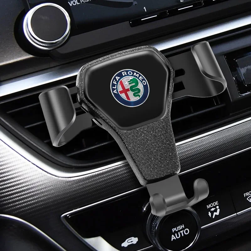 Фото Держатель для мобильного телефона с GPS-навигатором из ABS-пластика для Alfa Romeo Giulia, Stelvio, Giulietta, 156, 159, 147, Mito, Tonale, Brera. Автомобильные аксессуары. №5