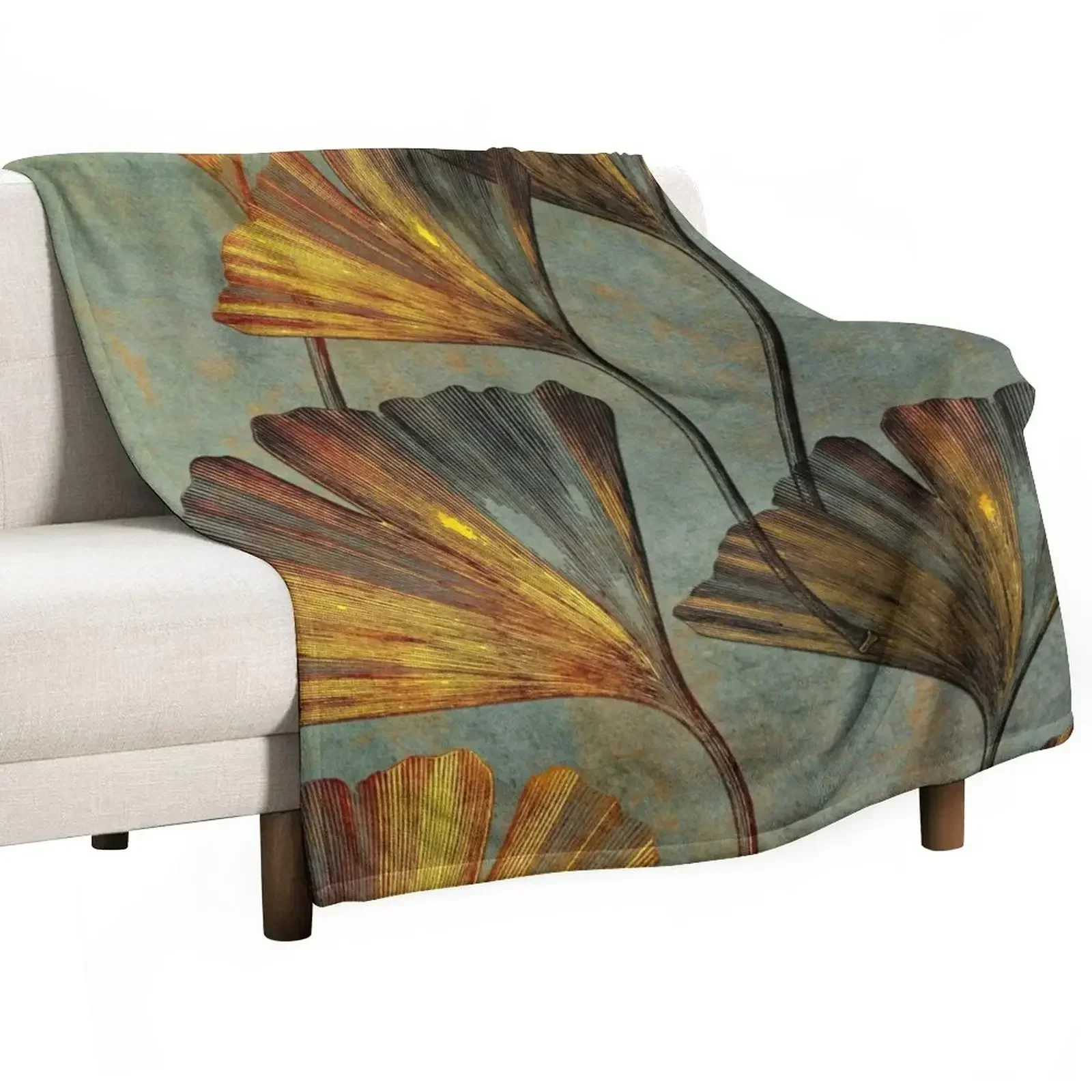 Декоративное цветочное одеяло ginko # зимние пушистые одеяла