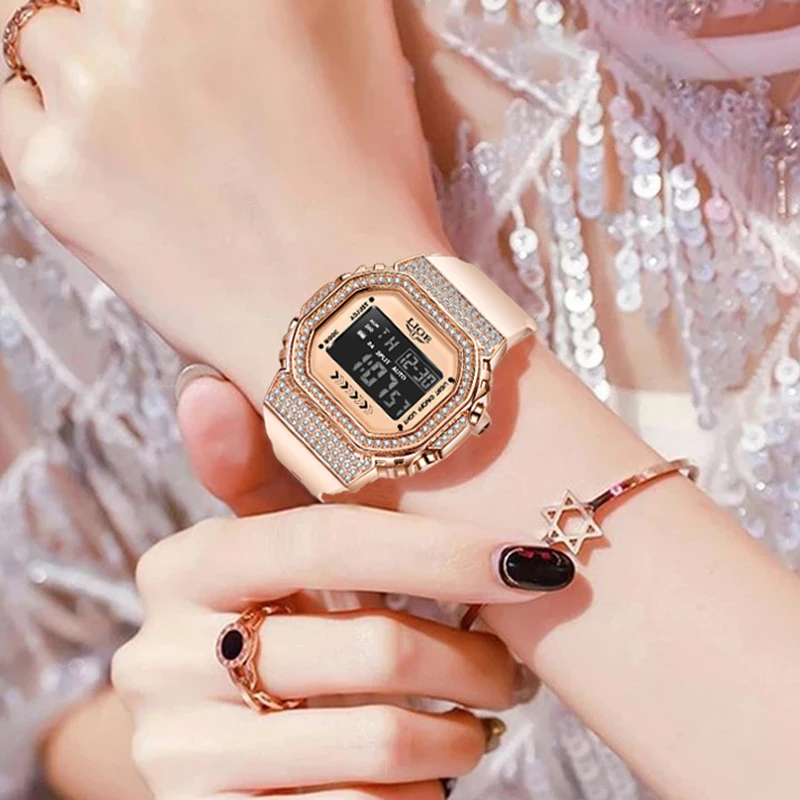 

LIGE Ladies Watches Ultra-thin Luxury Quartz Watch Fashion Women Clock Electronic Waterproof Calendar Week Bracelet Wristwatch