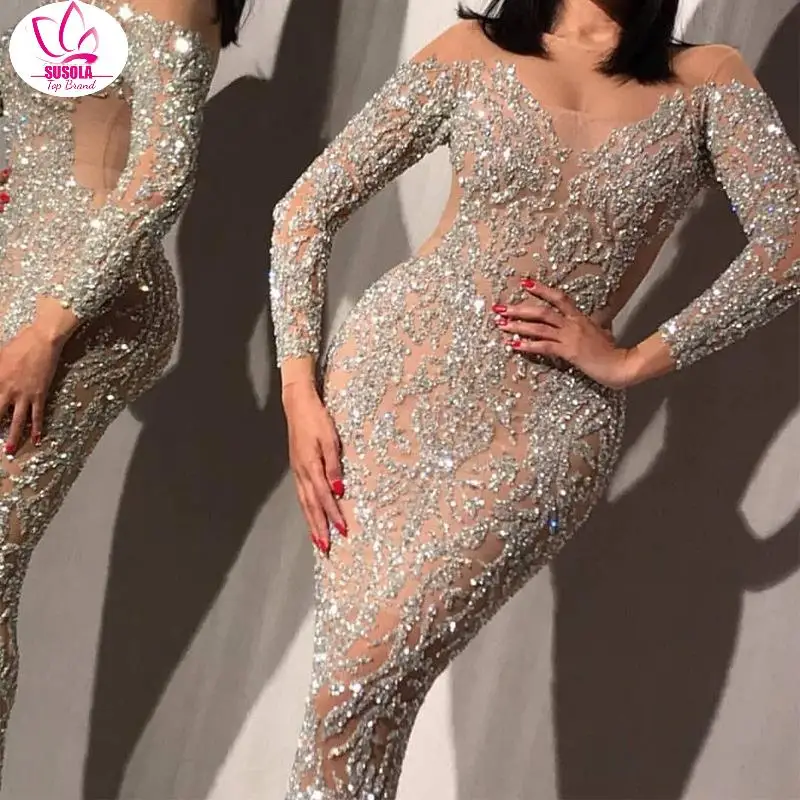 

SUSOLA Trend Black Sequin Dress Women Party Dresses Elbise Womens Clothing Roupa Feminina Sukienka Woman Clothes Long Sleeve