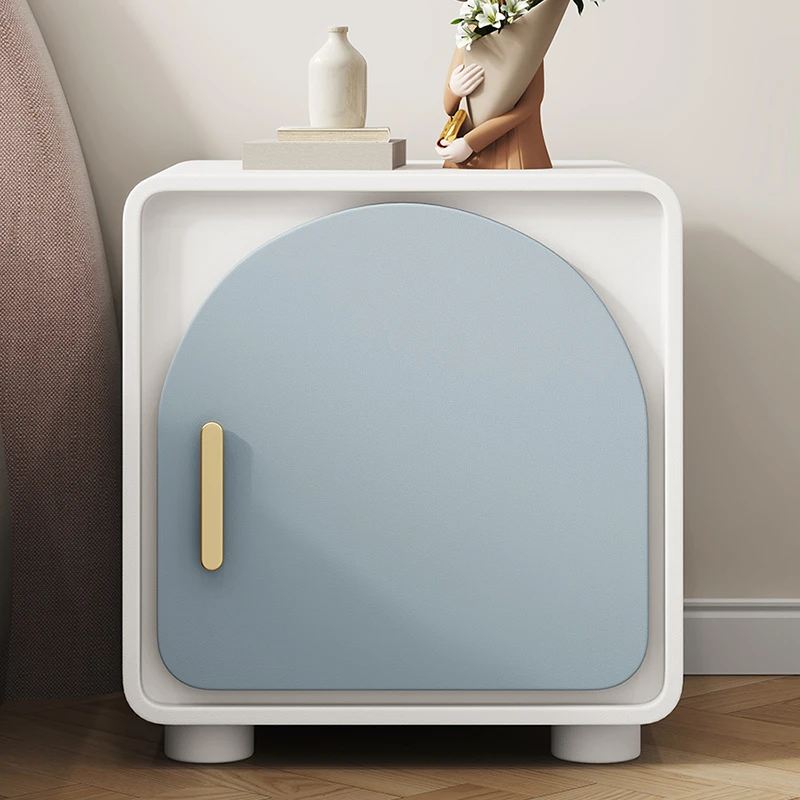 "Nordic Cute Nightstands Kids Kawaii Makeup Minimalist Bedside Table Storage Box Center Design