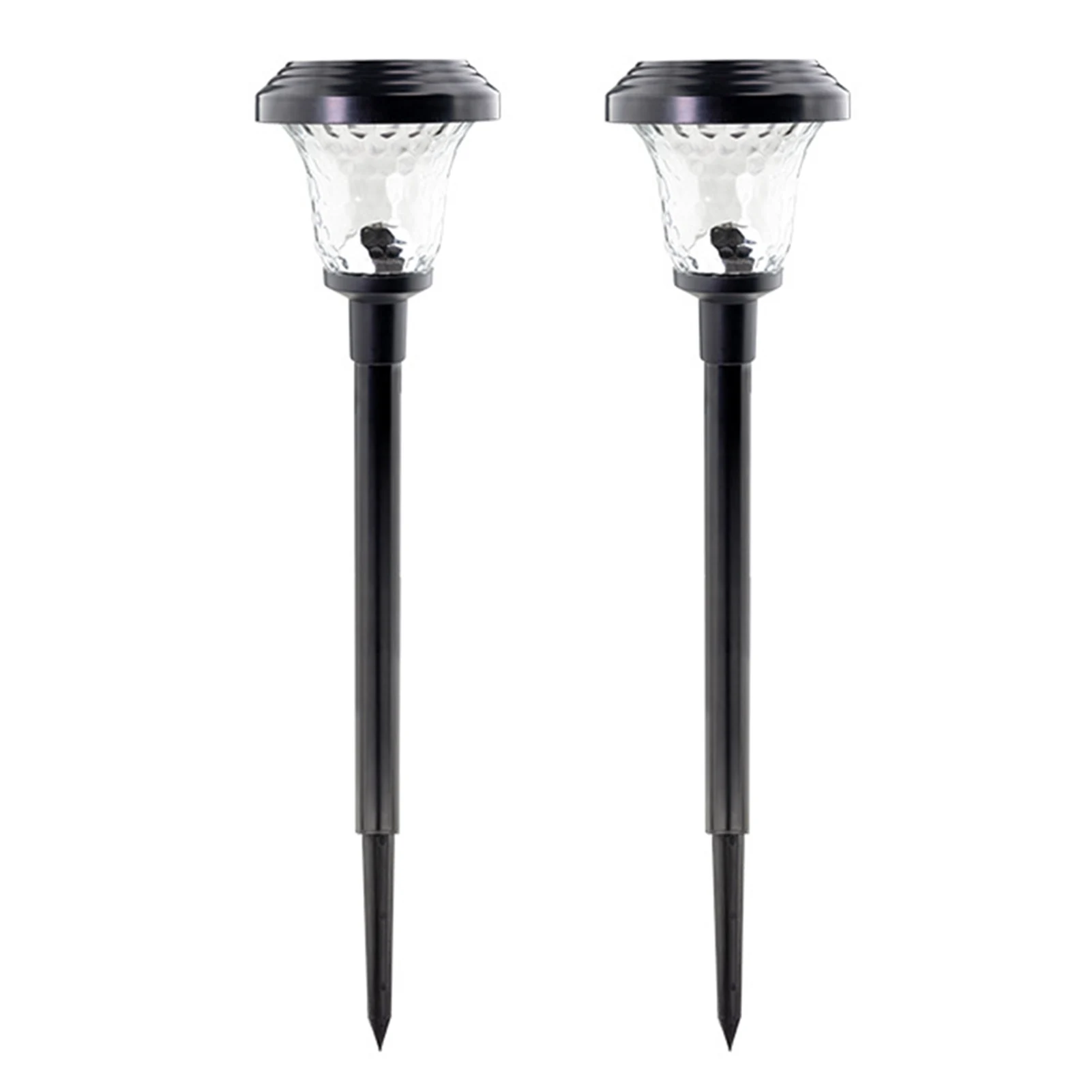 

2pcs Universal Lawn Patio For Garden Ground Outdoor Waterproof Walkway Solar Pathway Light Backyard Landscape Auto On Off Led