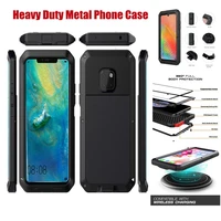 heavy duty metal shockproof phone case for huawei p30 p30 pro cover 360 degree full protection cover for mate 20 20 pro case