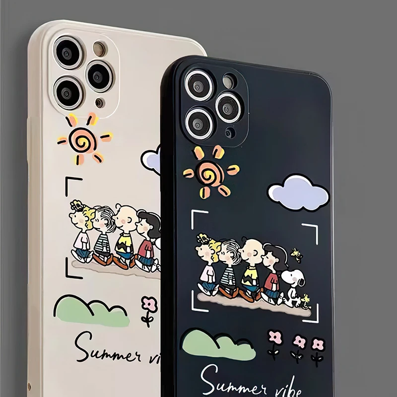 

US Snoopy Cartoon Funda Phone Case For iPhone 11 13 12 Pro Max 12 13 Mini X XR XS MAX SE 2020 7 8 6s Plus Shockproof Celular TPU
