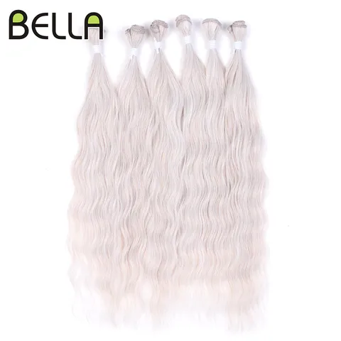 Женские искусственные волосы Bella Water Wave, искусственные волосы для наращивания, светлые, коричневые, косплей, волнистые волосы, искусственные волосы 20 дюймов, 6 шт.