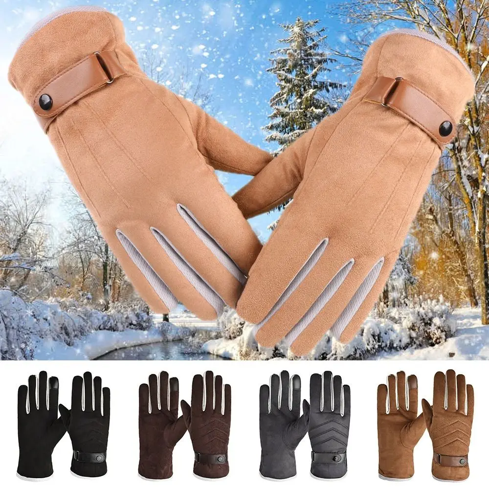 

Outdoor Skin-friendly Men Waterproof Full Finger Gloves Warm Mittens Windproof Winter Glove