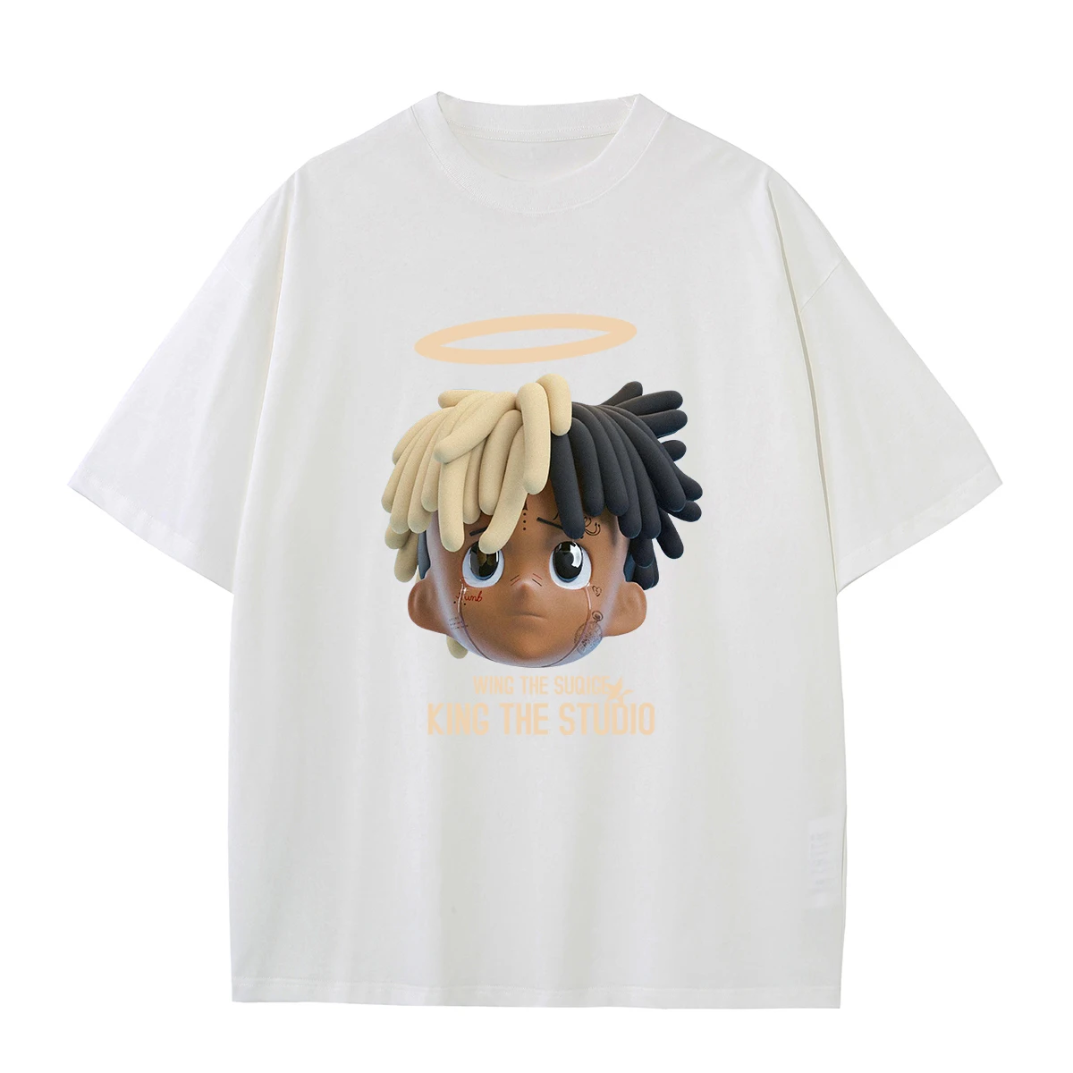 

Cartoon XXXTentacion Pattern Printed T Shirt for Men Cotton Casual Short Sleeve Unisex Classic T-shirts Women Summer Clothing