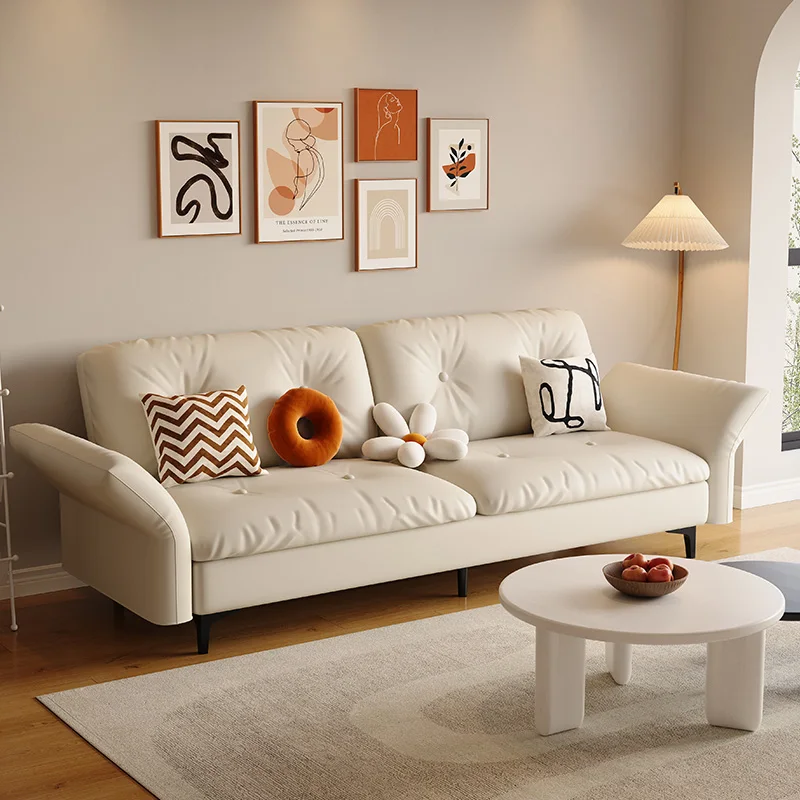 

Elegant Modern Living Room Sofas Luxury Designer Lazy Relaxing Puff Sofa Nordic Leather Woonkamer Banken Patio Furniture