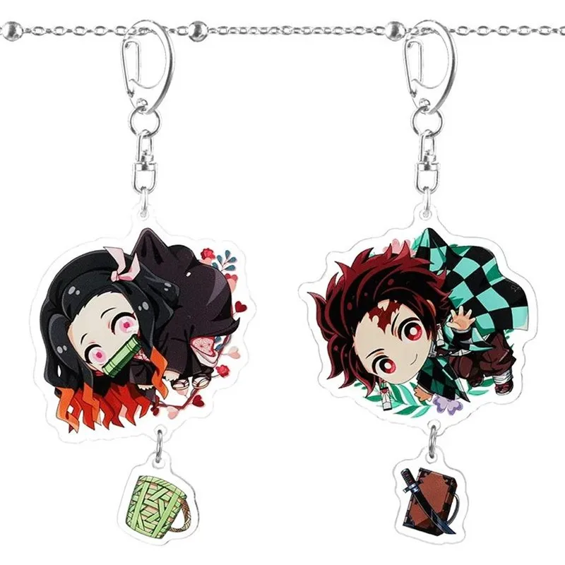 Брелок для ключей из аниме рассекающий демонов акриловый мультяшный брелок
