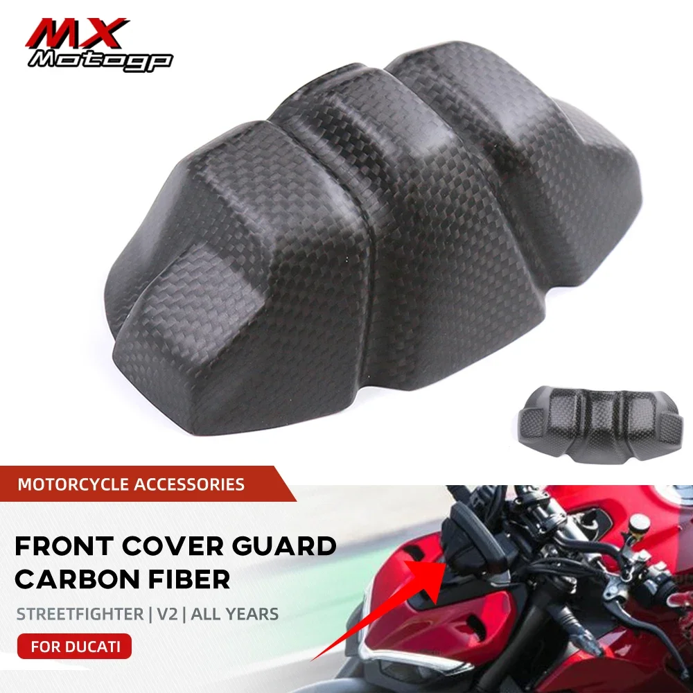 

For DUCATI Streetfighter V2 2022 2023 Motorcycle Carbon Fiber Lower Front Dash Board Cover Instrument Guard Protector Fairing