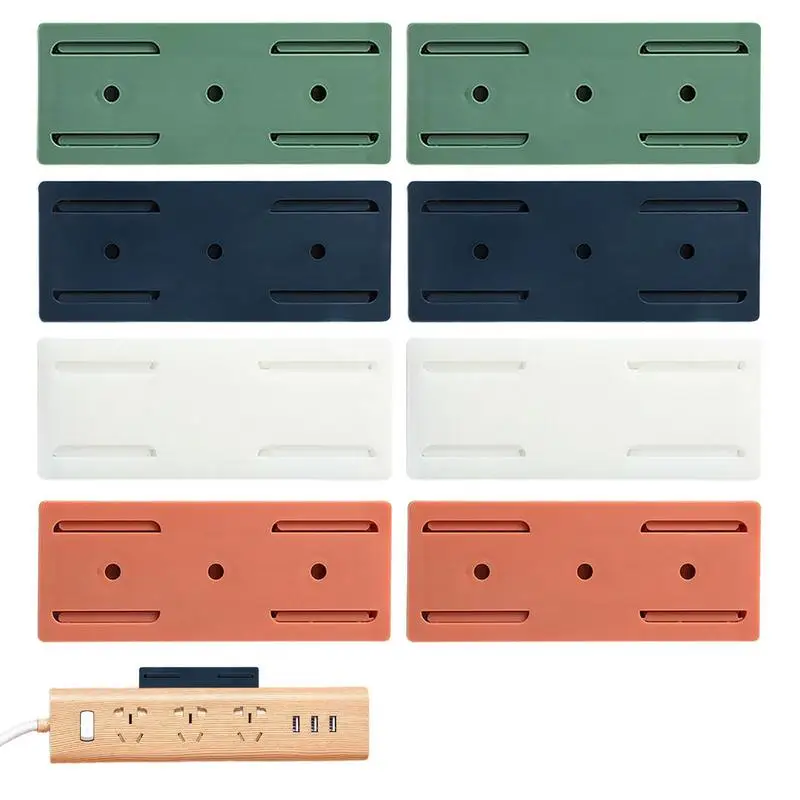 

Self Adhesive Desktop Socket Fixer Power Strip Wall Mount Fixator Self Adhesive Strong Loading Wall Fixer For WiFi Router Remote