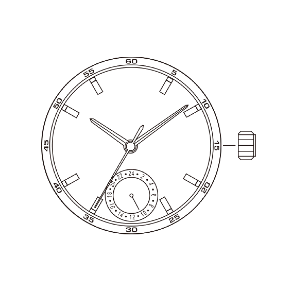 6P28 movement miyota 6P28 movement japan movement 24 hour