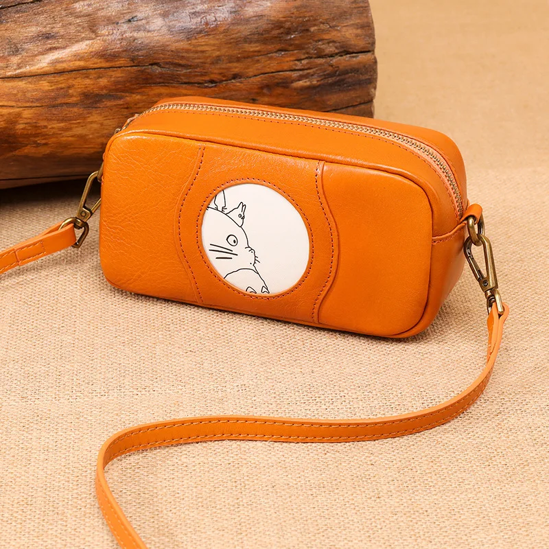 

Brand New Fashion Trend Sling Purses And Handbags For Women Genuine Leather Casual Vintage Tote Girl Cute Shoulder Messenger Bag