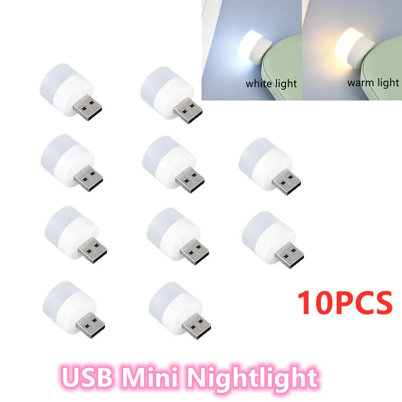 

10Pcs/Pack Super Bright USB Mini Book Light Reading Lamp Mini Portable USB LED Night Light Sleepping Lamp for PC Laptop Notebook