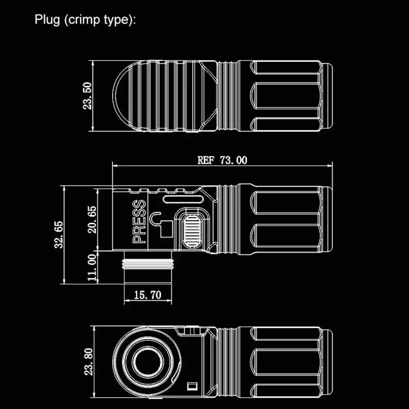Фото Водонепроницаемый разъем IP67 120А для накопителей энергии, высокоточный одножильный авиационный штекер, гнездо питания, быстроразъемный адаптер №4