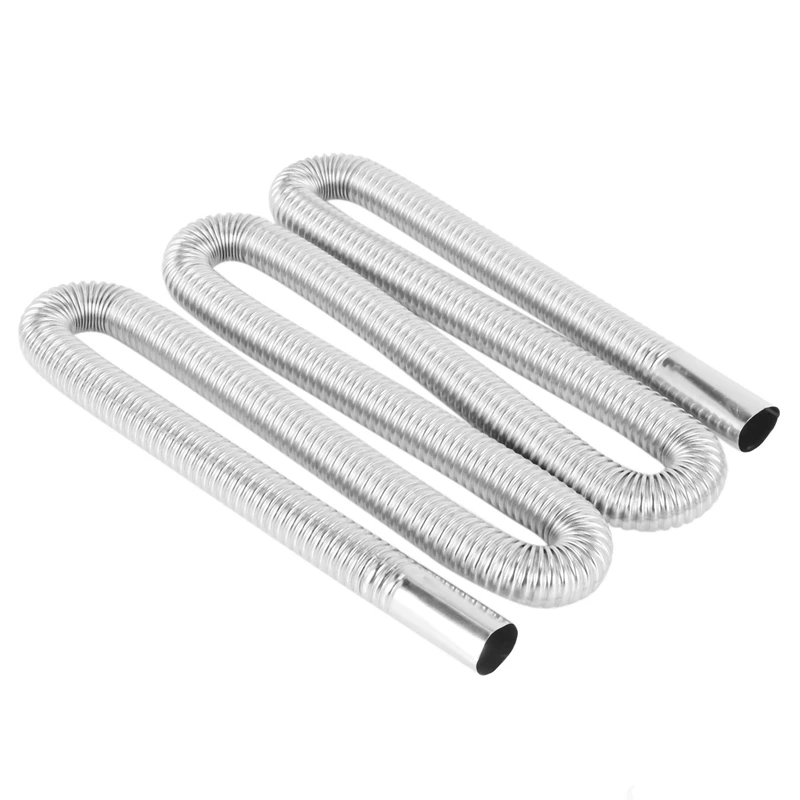 

3Pcs 200Cm Car Air Parking Heater Exhaust Pipe With 2 Clamps Fuel Tank Exhaust Pipe Hose Tube For Crude Oil-Heater