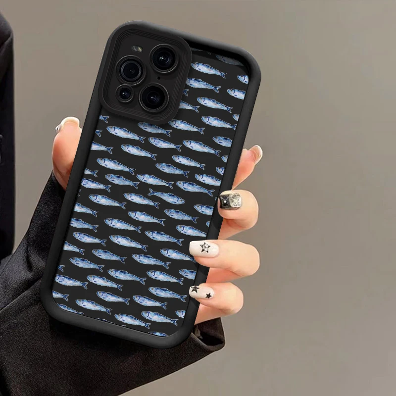 Фото Мягкий силиконовый чехол для телефона Motorola Moto G06 G56 G86 G100 E40 G14 G9 Play E32 E14 E13 G05 G85, матовый чехол с рисунком морской рыбы №5