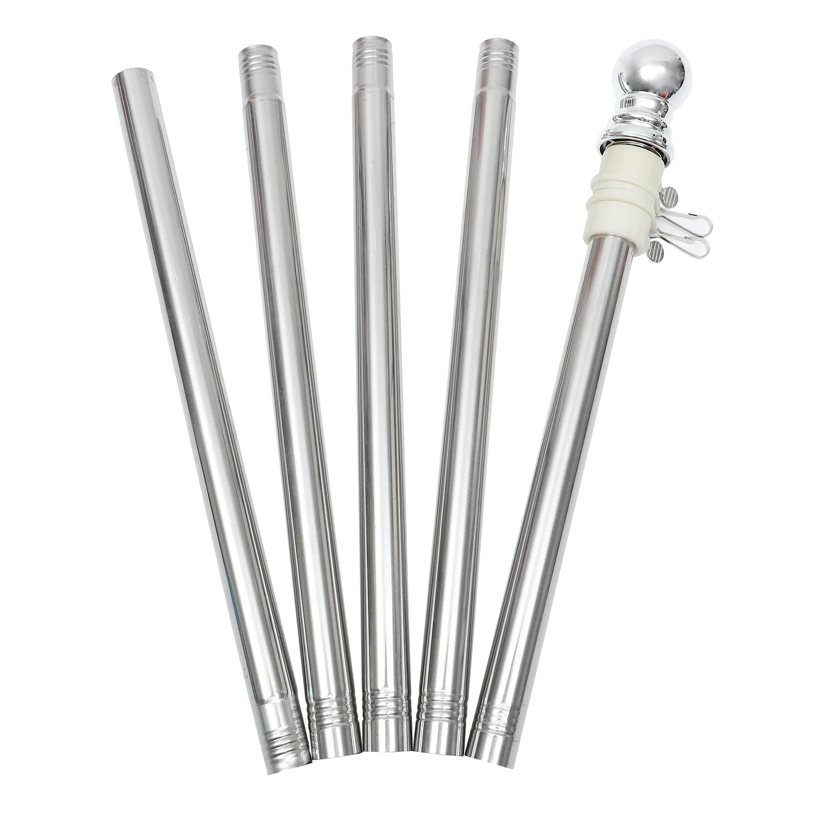

1 Set of Flagpole for Yard Outdoor Flagpole Stainless Steel Flag Pole Detachable Flag Pole Professional Flag Pole for Race Party